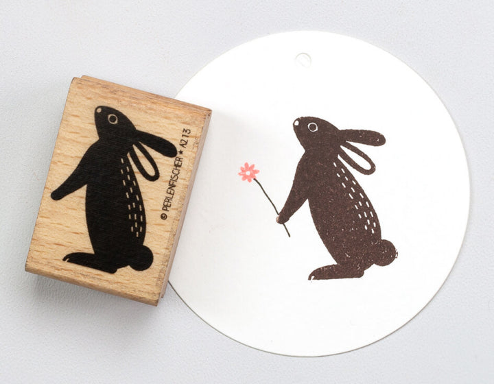Stempel Hase stehend von Perlenfischer