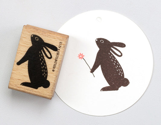 Stempel Hase stehend von Perlenfischer