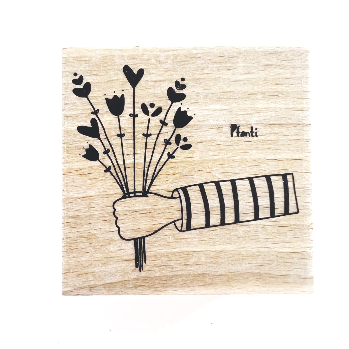 Stempel Arm mit Blumen Pfanti