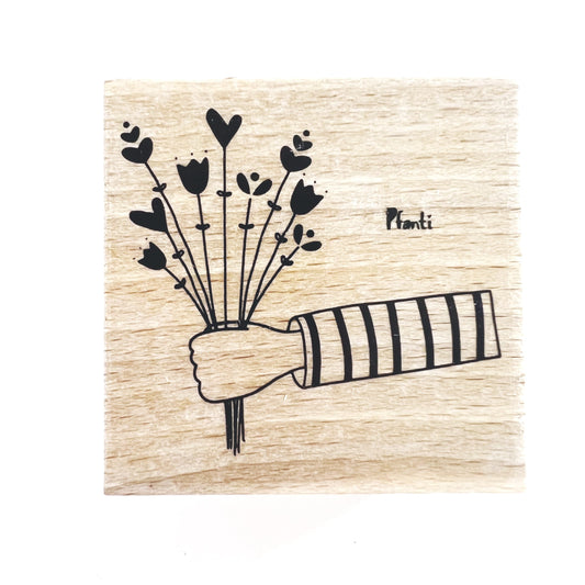 Stempel Arm mit Blumen Pfanti
