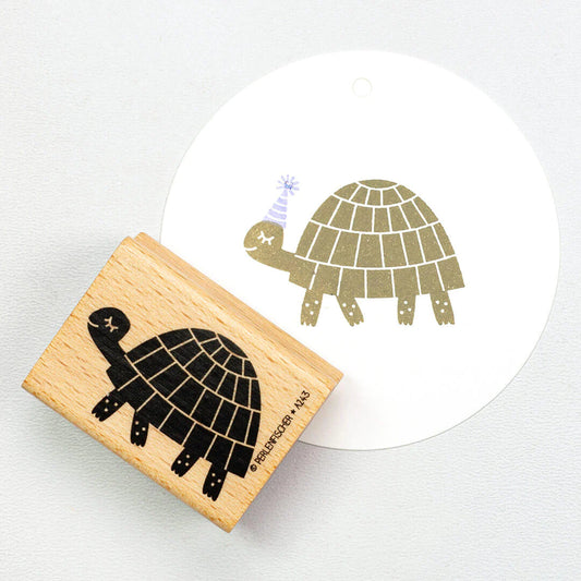 Stempel Schildkröte laufend von Perlenfischer