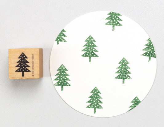 Stempel Tannenbaum mit Punkten von Perlenfischer