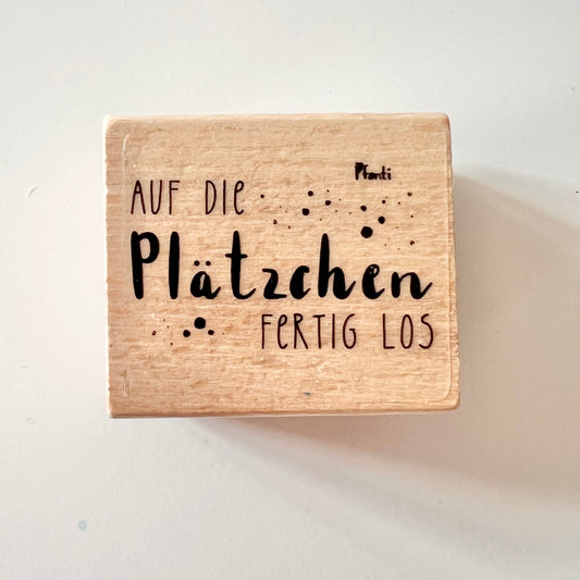 Stempel Auf die Plätzchen fertig los Pfanti