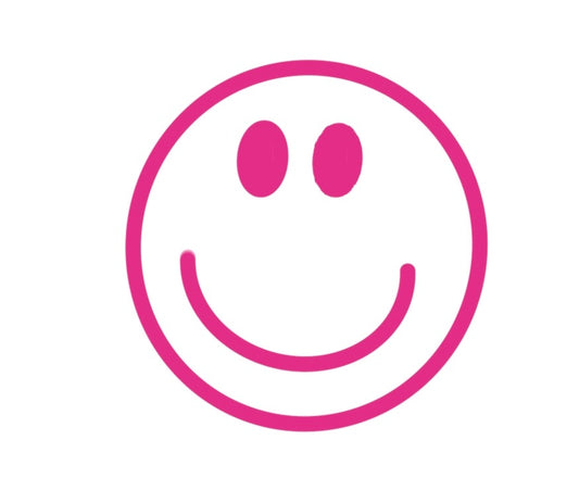 Sticker smiley pink holo