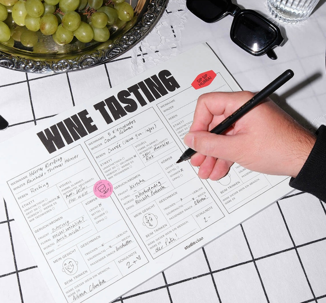 Notizblock A4 Wine tasting - studio ciao
