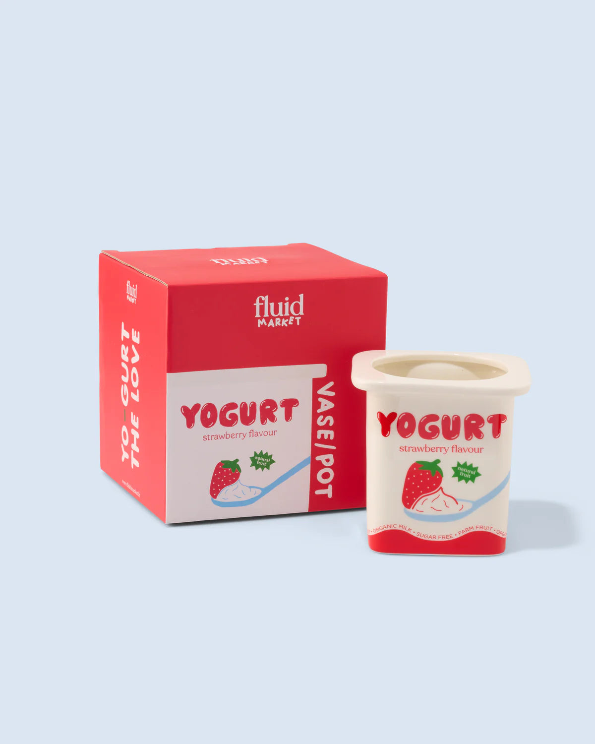 Vase/Pot strawberry Yoghurt Fluid Market