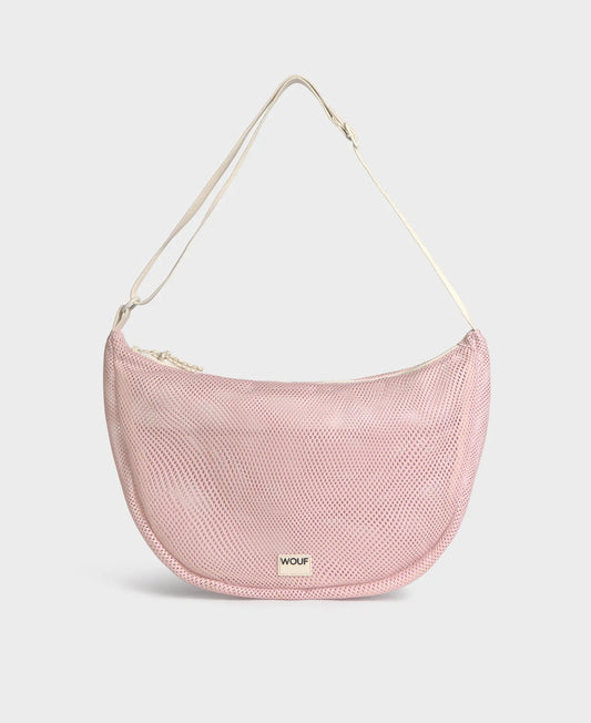 WOUF Blush Mesh Crossbody Bag