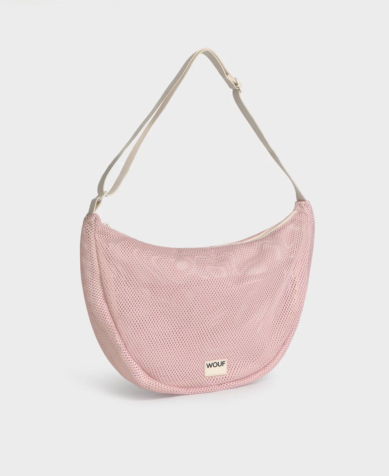 WOUF Blush Mesh Crossbody Bag