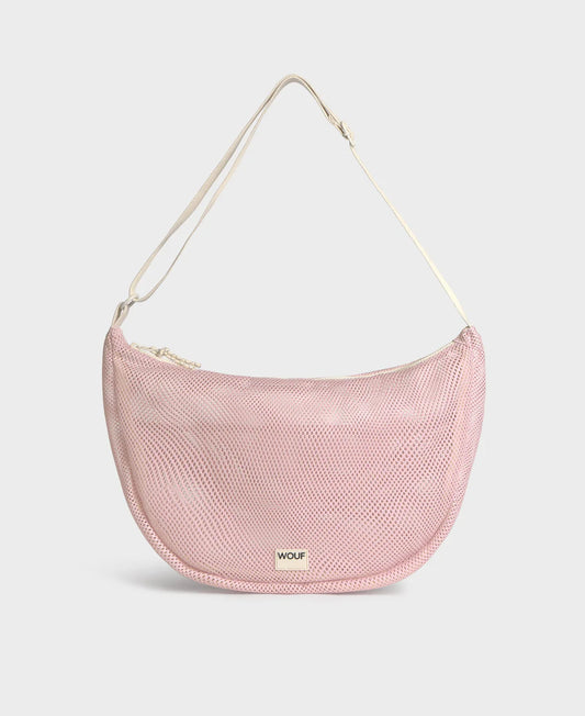 WOUF Blush Mesh Large Crossbody Bag
