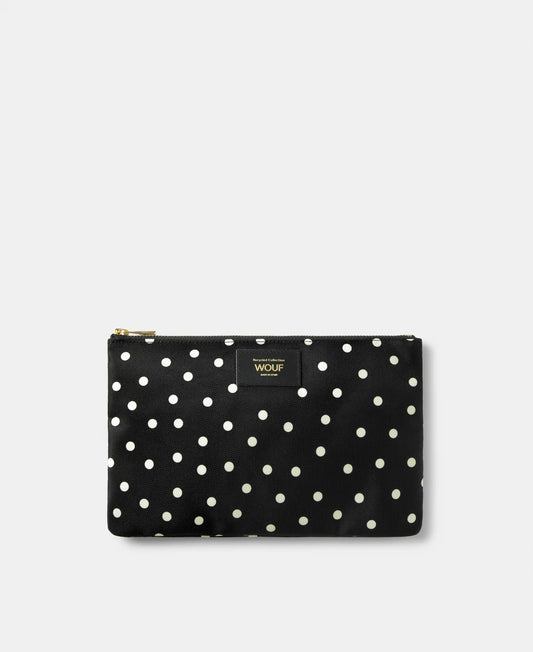 WOUF Grace Pouch XL Polka Dot schwarz