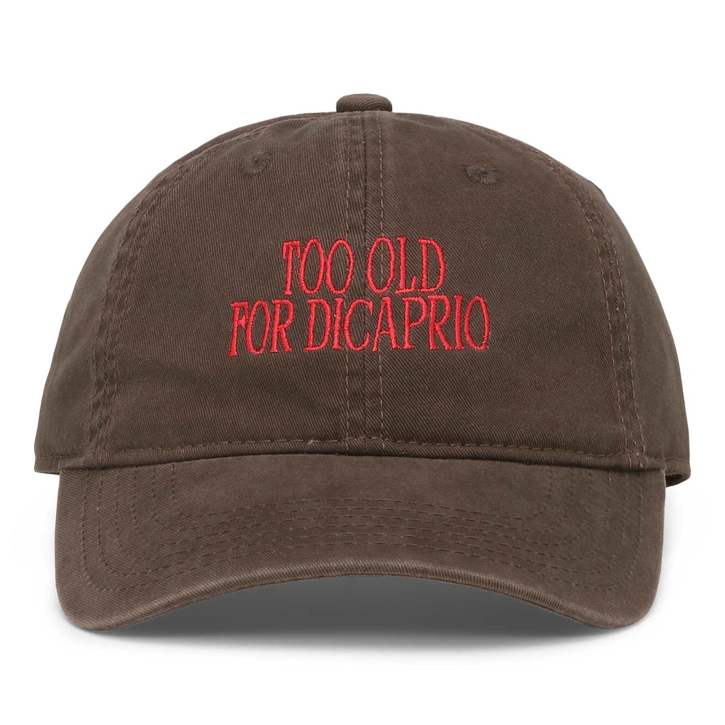 Washed Cap Too old for DiCaprio braun von Sui Ava