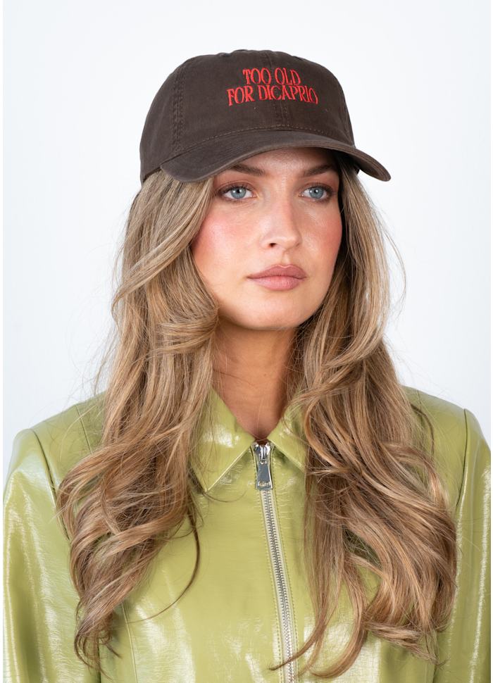 Washed Cap Too old for DiCaprio braun von Sui Ava