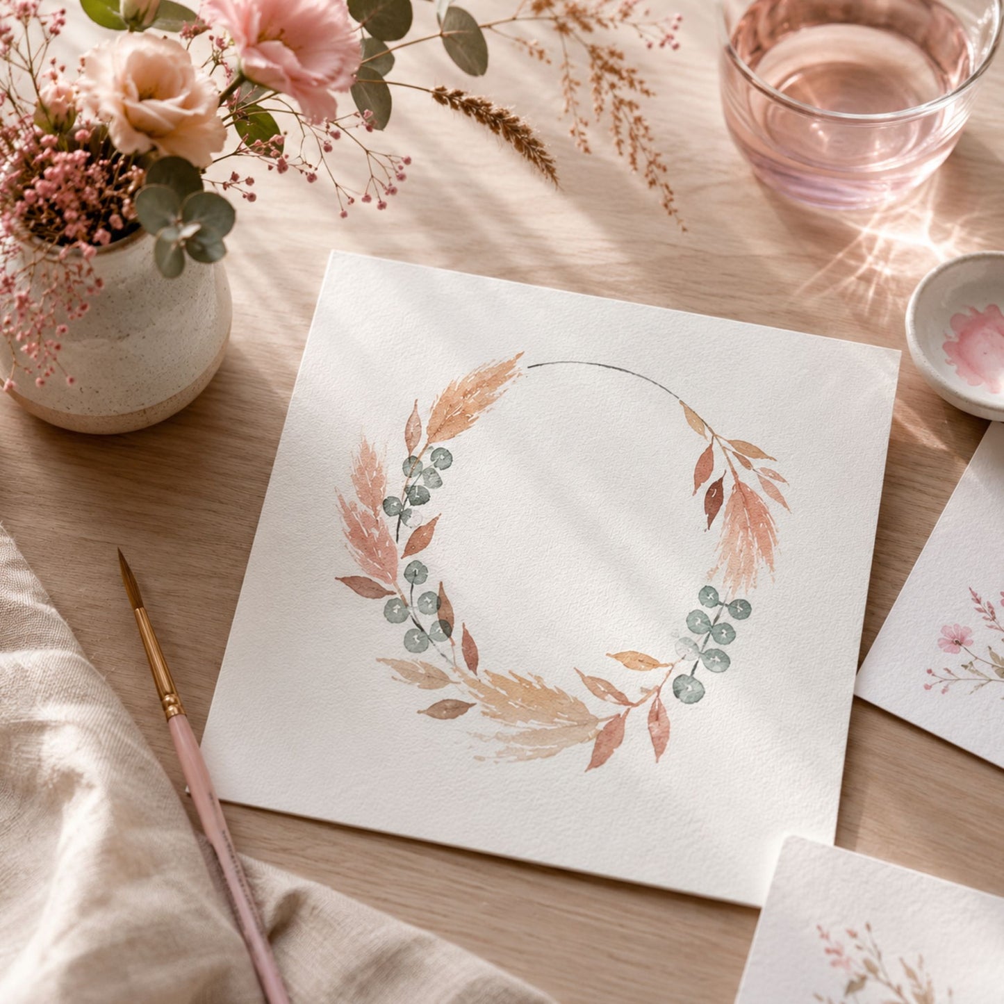 Workshop Cozy Pastel - Florale Herbstkränze mit Aquarell mit @linda.mundo 12.9.2026 von 14.30-16.30 Uhr
