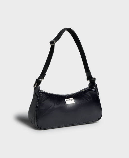 WOUF Glossy Nuit Shoulder Bag schwarz