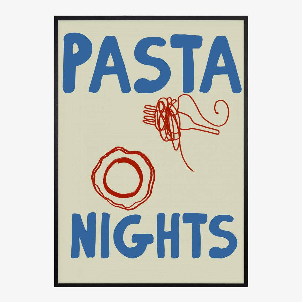Pictufy Wholesale - Pasta Nights Kunstdruck – grafisches Küchenposter