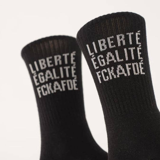 arrel - responsible apparel - FCKAFDÉ Statement Socken - black