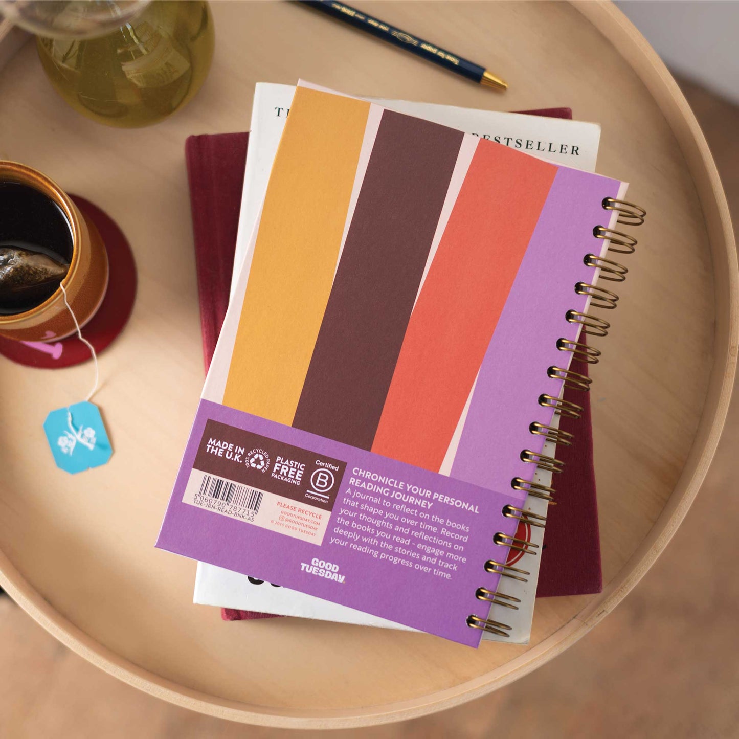 Reading Journal - Lesetagebuch A5 Hardcover/Spiral - Good Tuesday