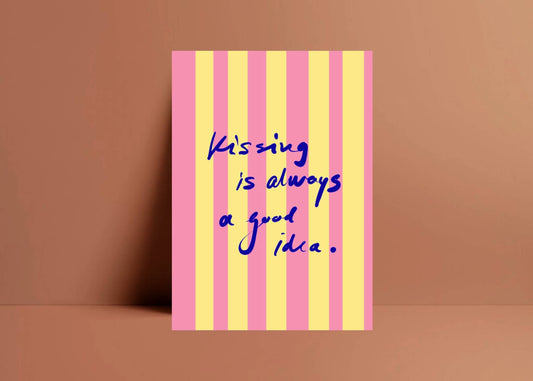 Postkarte Kissing is always a good idea - Ute Arnold