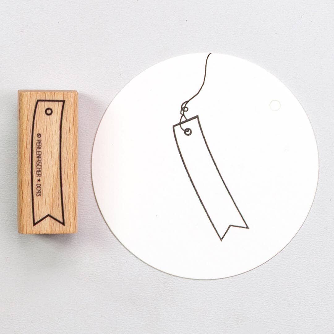 Stempel Etikett outline von Perlenfischer