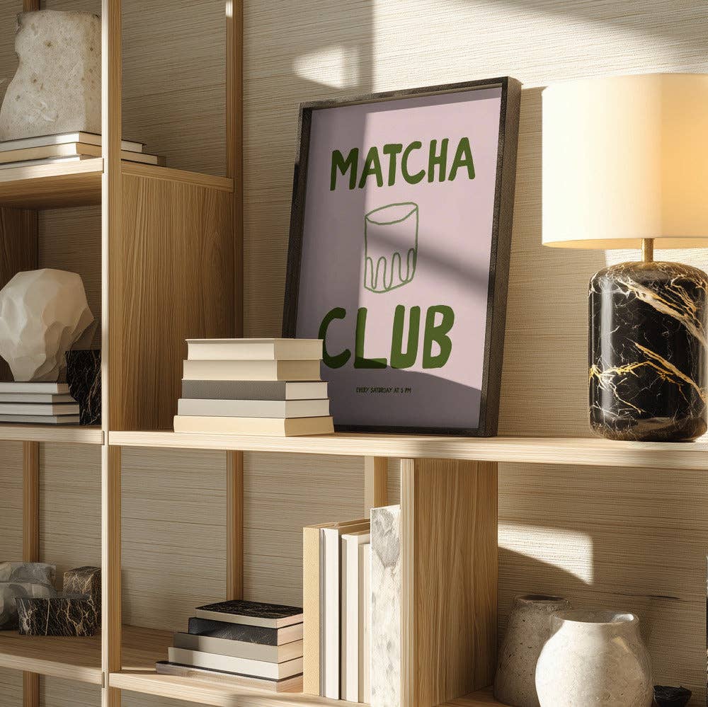 Pictufy Wholesale - Matcha Club Kunstdruck – Poster mit grafischer Typografie