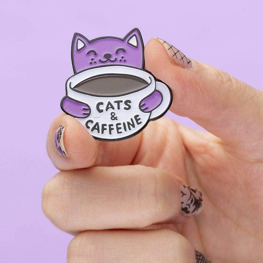 Punky Pins - Katzen & Koffein-Emaille Pin