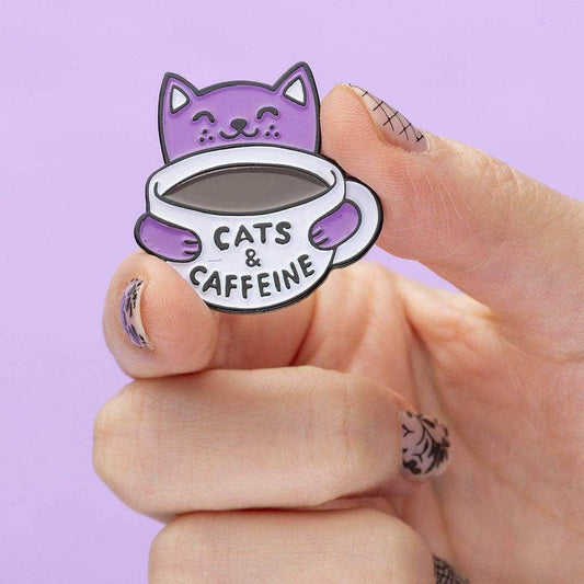 Punky Pins - Katzen & Koffein-Emaille Pin