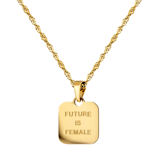 Future is female Necklace Gold - Luamaya