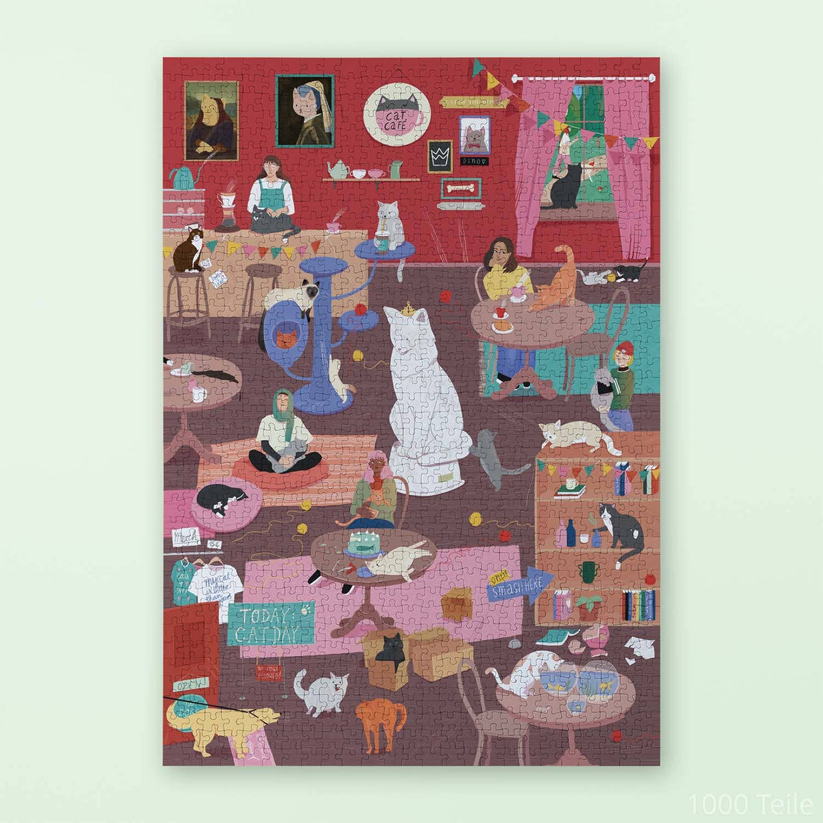 Willa Wunst GmbH - Katzencafé Puzzle 1.000 Teile