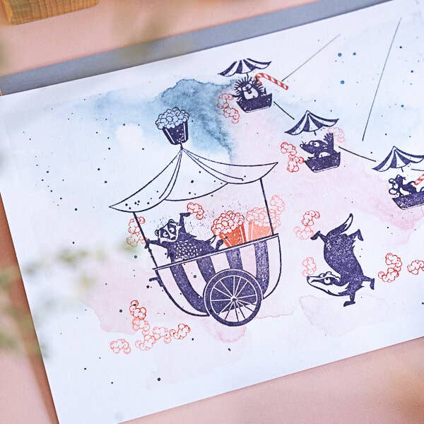 cats on appletrees - Ministempel Popcorntüte