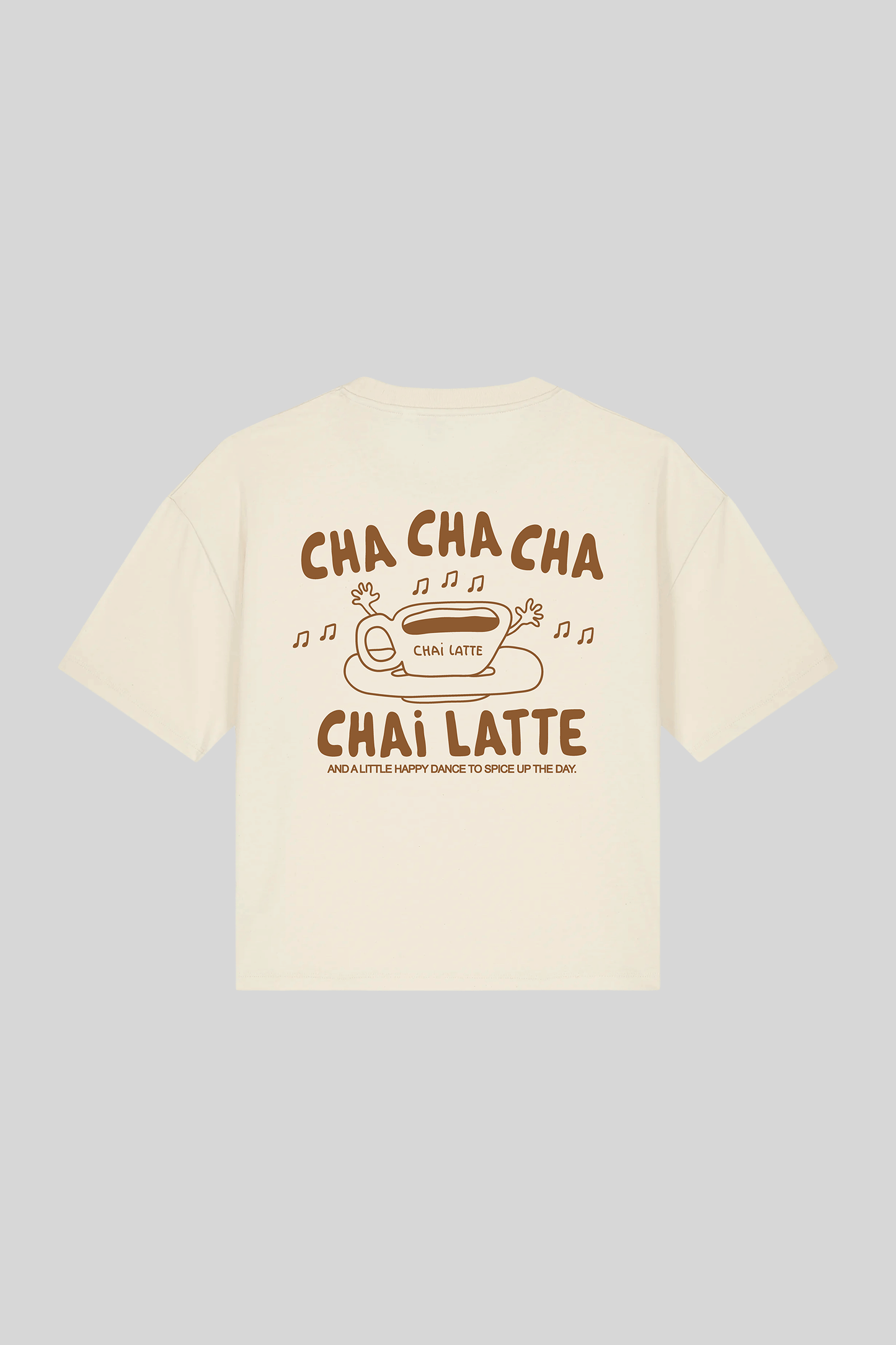 T-Shirt CHA CHA CHA, CHAI LATTE cropped von Catharsis