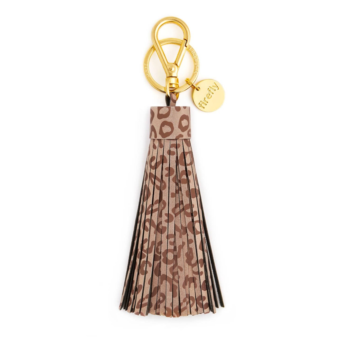 Bag Charm Reflektor mit weicher Quaste — Leopard - Firefly Reflectors