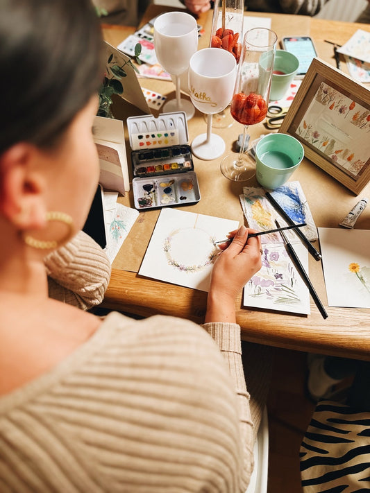 Zart in Pastell - Trockenblumenkränze mit Aquarell gestalten mit @lindamundo 7.02.2026