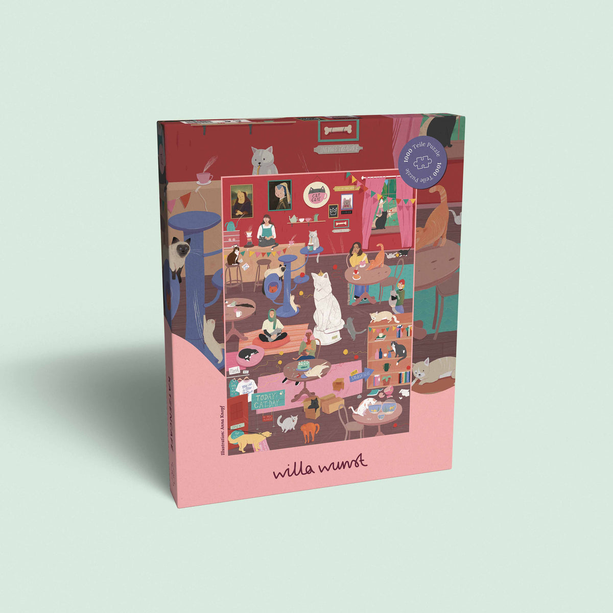Willa Wunst GmbH - Katzencafé Puzzle 1.000 Teile