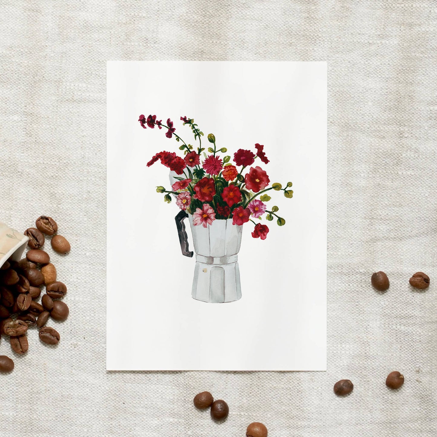 Postkarte - Espresso Bouquet Leo La Douce