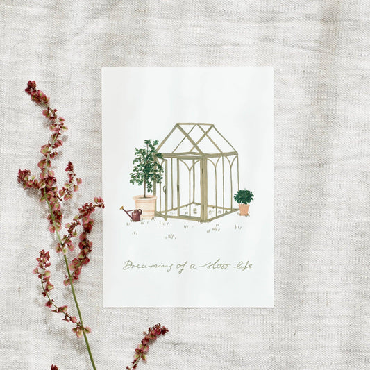 Postkarte · Gartenhaus Dreaming of a Slow Life - Leo La Douce