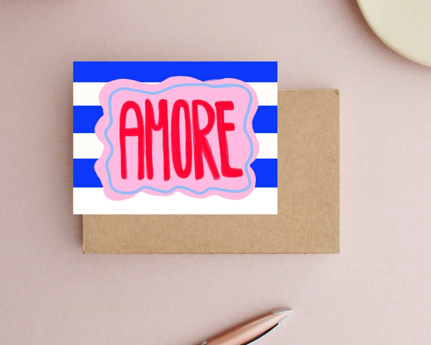 Ute Arnold / Hej.Ibiza - Amore Stripes Postkarte