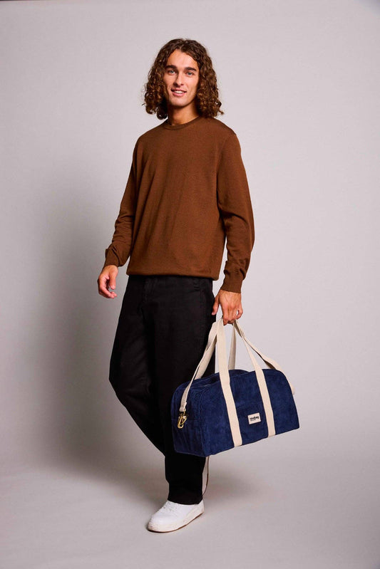 Hindbag - Charlie Samt-Bowlingtasche Marine