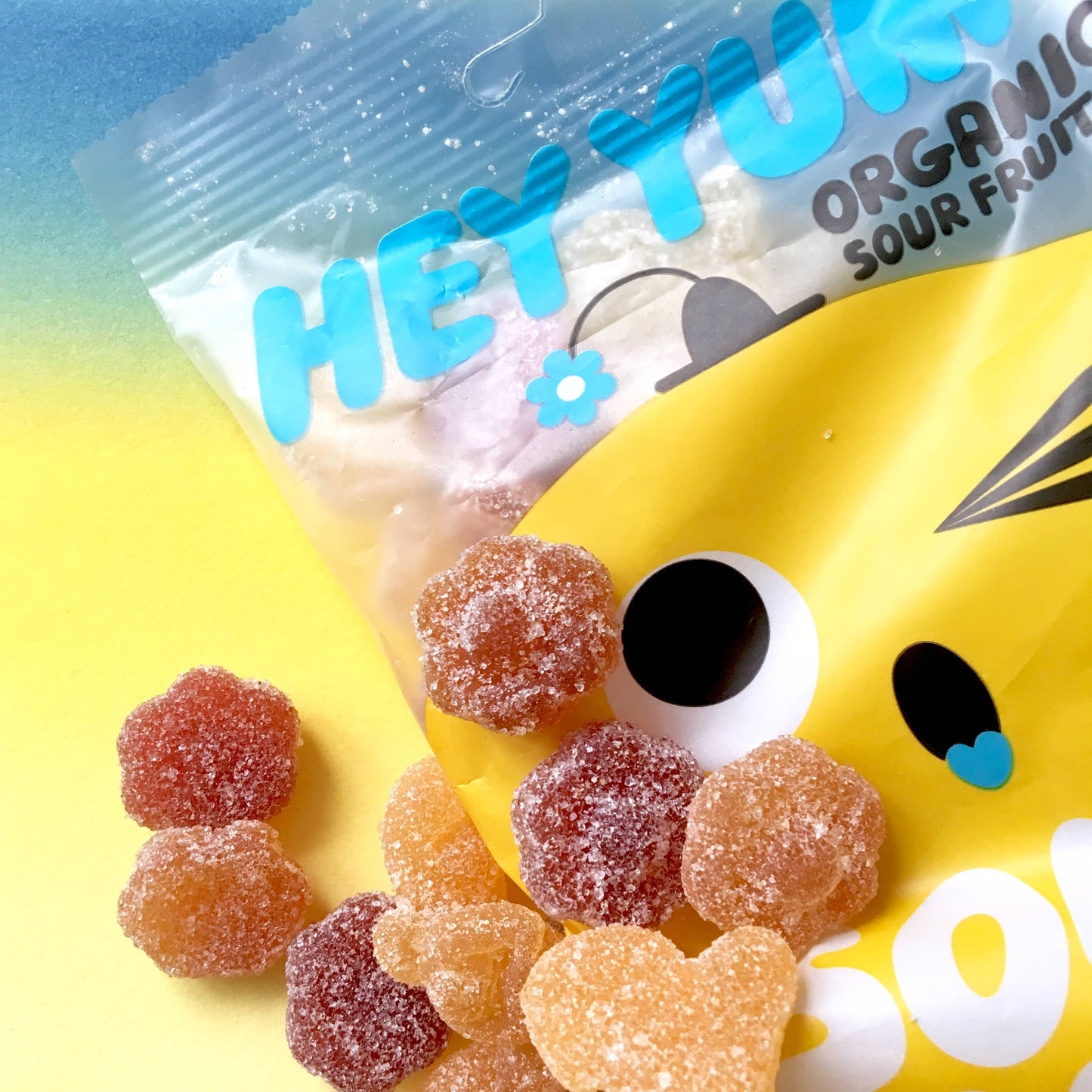 HEY YUM! - HEY YUM! Sour Flower – Bio-saure Fruchtgummis, 100 g