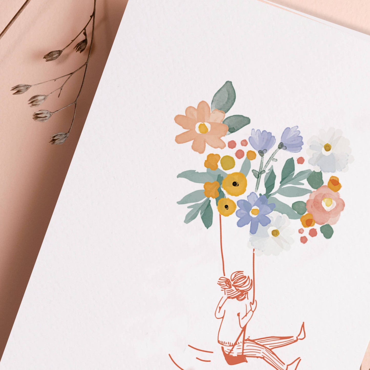 Karte Happiness Flowers Mylovelything