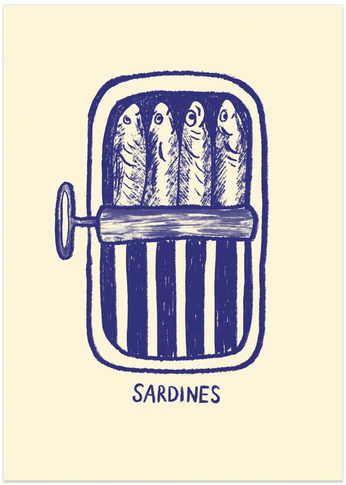 Print Sardinen blau - Pictufy