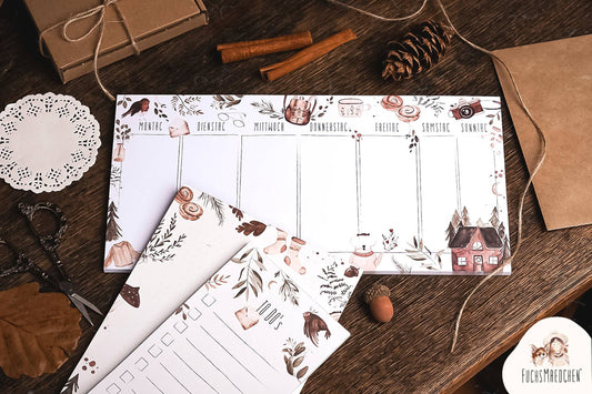 FuchsMaedchen - Wochenplaner Waldstimmung Abreißblock