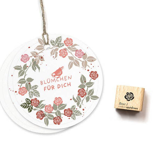 Ministempel Rose 1 - cats on appletrees