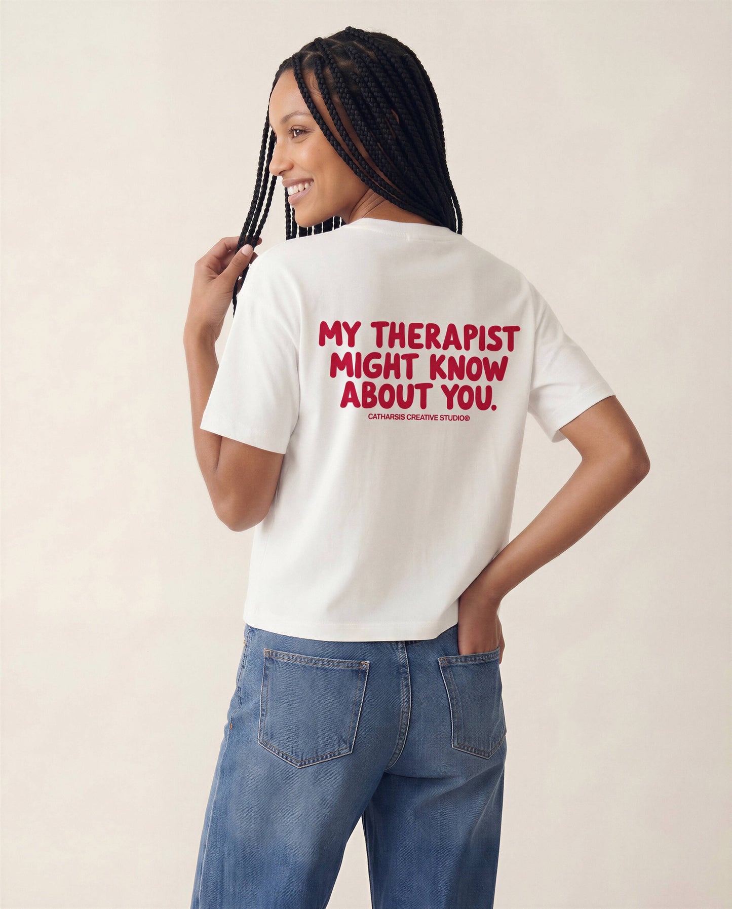 Catharsis - my therapist might know about you T-Shirt cropped