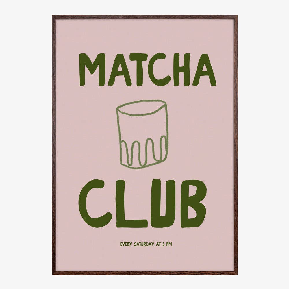 Pictufy Wholesale - Matcha Club Kunstdruck – Poster mit grafischer Typografie
