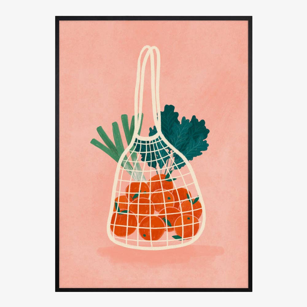 Pictufy Wholesale - Orangen im Netzbeutel Kunstdruck - Malerische Küche