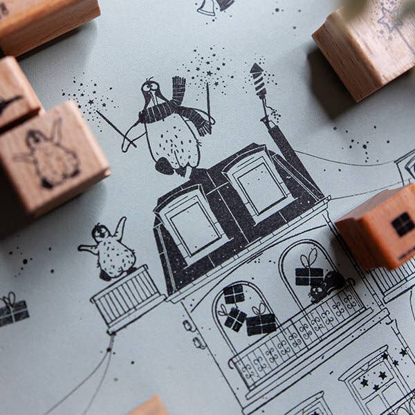 Ministempel Katze Frida liegend 2 - cats on appletrees