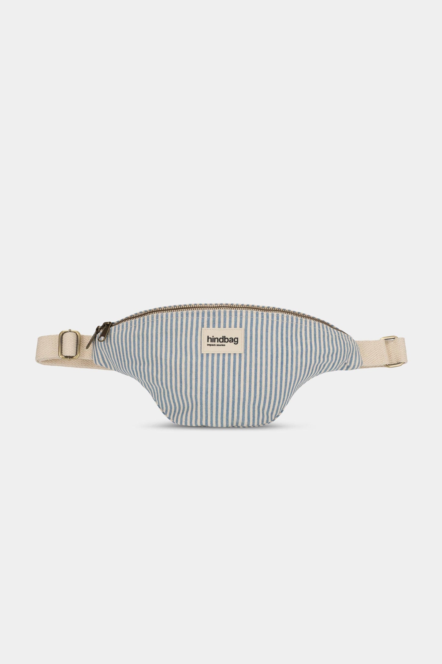 Hindbag - Bauchtasche Olivia, blau gestreift