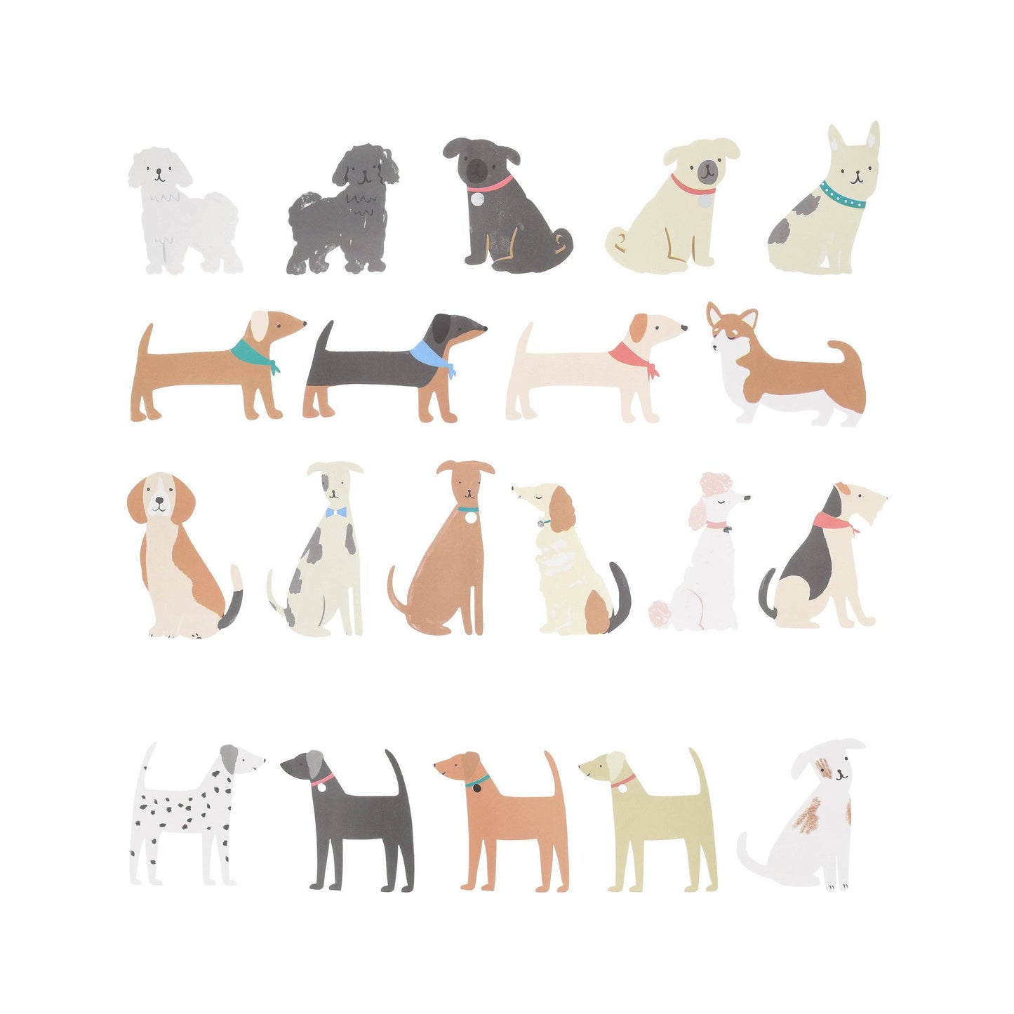 Sticker Set Hunde von Meri Meri
