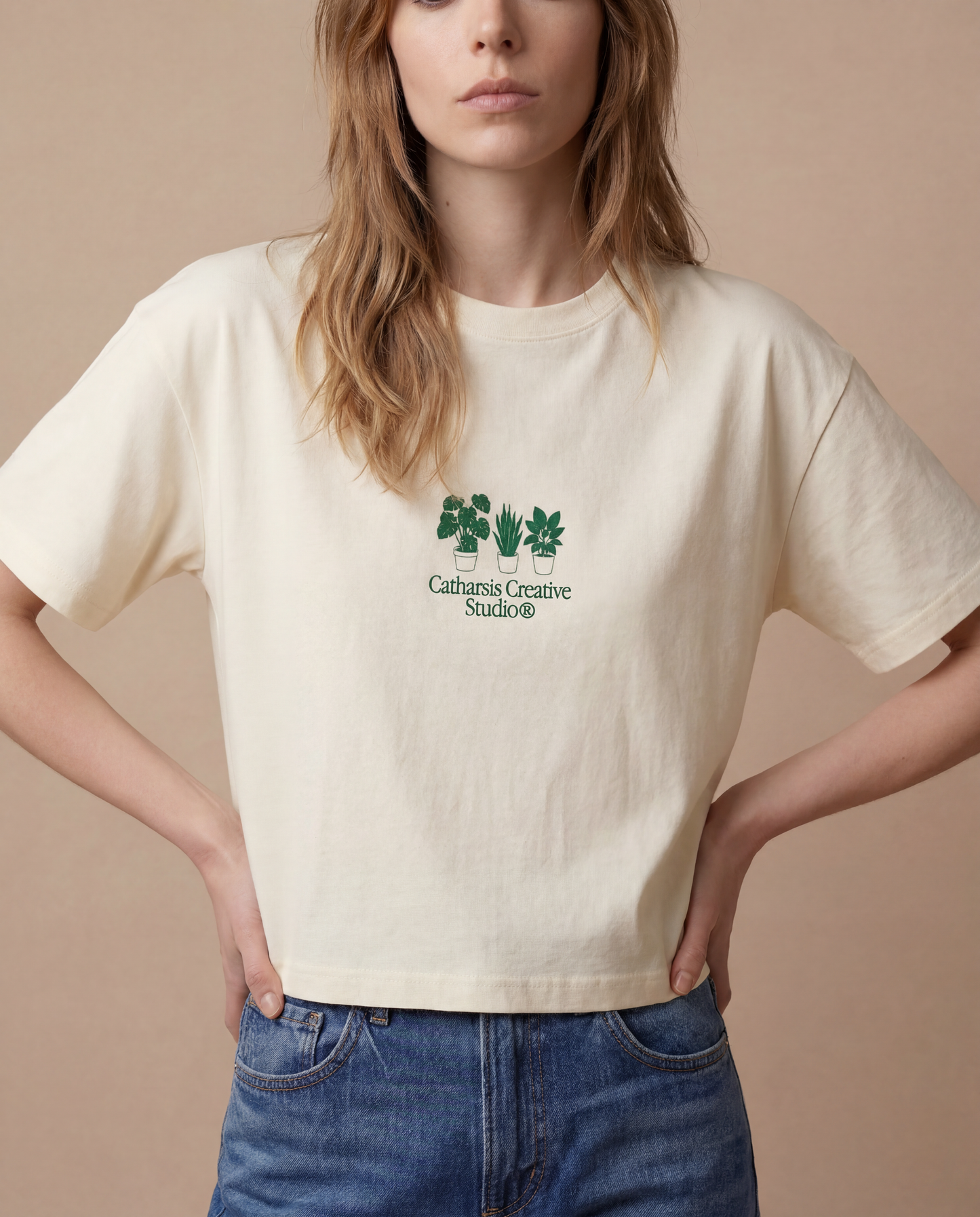 Catharsis - not GHOSTING, just GARDENING. Cropped Style T-Shirt