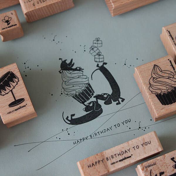 cats on appletrees - Stempel Cupcake 2